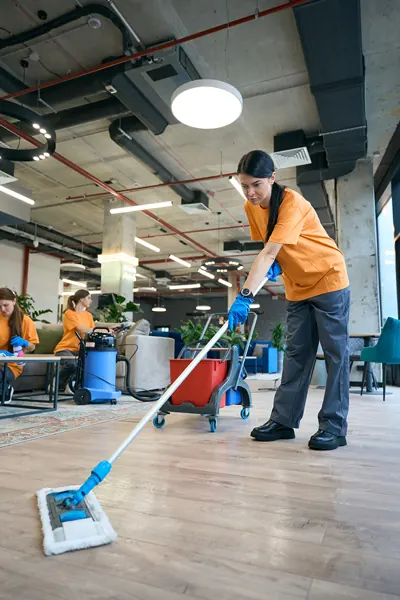 Équipe Agua Propreté en intervention de nettoyage professionnel